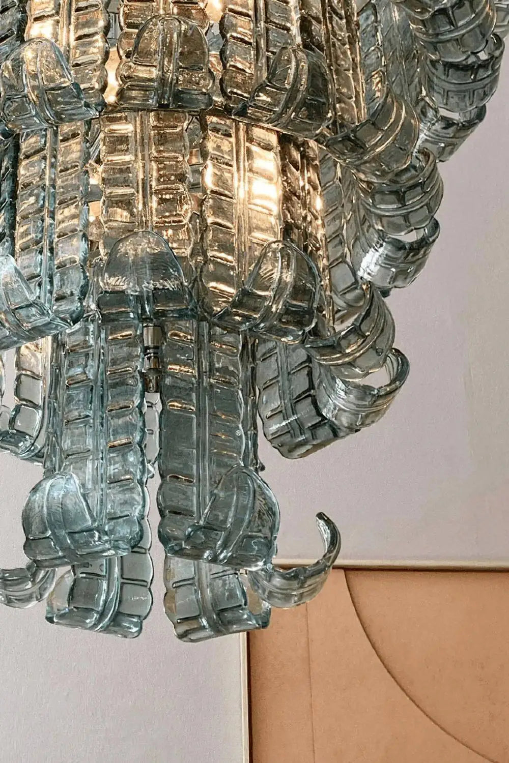 Modern Vintage Two Hook Murano Glass Chandelierdouble Layer Retro Pendant Light For Dining Room Living Room Home Decoration