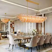 Modern 54" Rectangle Gold Chandelier, 12-Light Smoke Glass Pendant Light for Dining Room, Kitchen, Living Room & Bedroom,