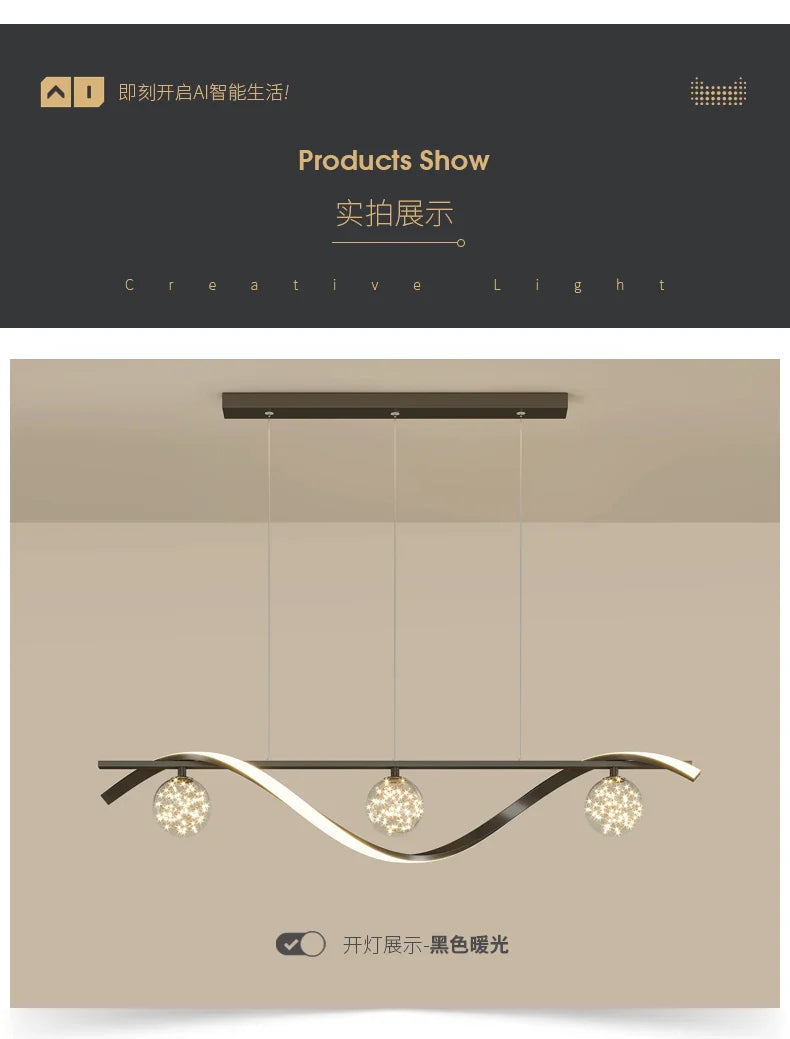 New Luxury LED babysbreath Modern Ceiling Hanging Lamp lustre for Living Dining Room Pendant Lights Fixtures suspension