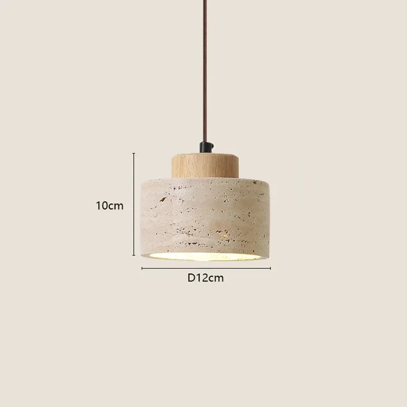 apanese modern designer wabi-Sabai bedroom bedside lighting bar B&B yellow cave stone chandelier bedside hanging wire lamp